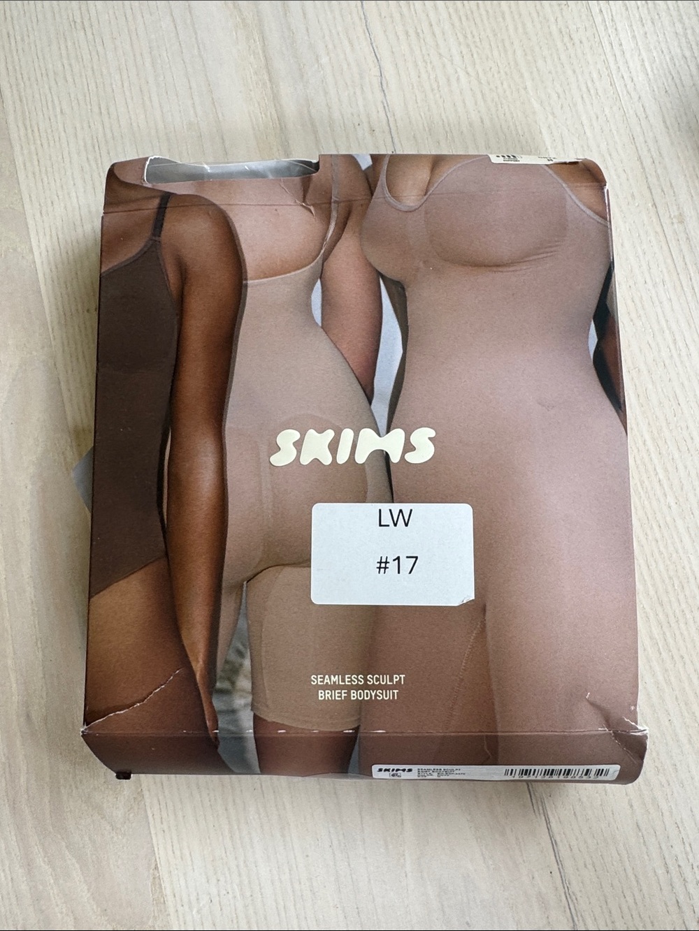 SKIMS Seamless Sculpt Brief Bodysuit in Light Brown/Nude